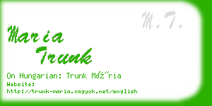 maria trunk business card